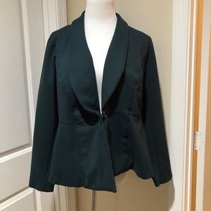 Torrid Studio Peplum Green Blazer